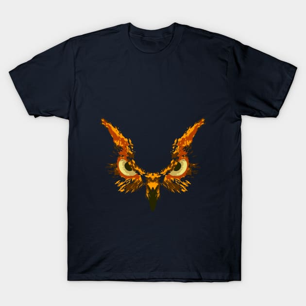 Owl abstact design T-Shirt by Rockave Design